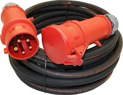 Produktbild von CEE TITANEX Verlängerung MENNEKES 32A wahlw. Phasenwender 5G6 5x6 H07RN-F 5-50m, Phasenwender:ja, Länge:40m