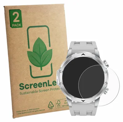 Produktbild von 2x ScreenLeaf Schutzfolie für FitVigor Smartwatch 1.53" nachhaltiger Displayschutz Display Schutz Folie Klar Transparent