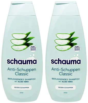Produktbild von Schauma Anti Schuppen Shampoo Classic mit Aloe Vera 400ml 2er Pack
