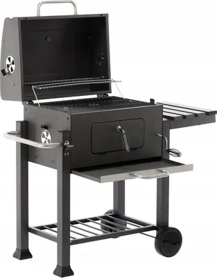 Produktbild von Großer Grill auf Rädern - Grillrost aus Gusseisen