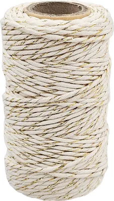 Produktbild von Makramee-Baumwollkordel Makrameegarn Bastelgarnl Baumwoll 2mm goldenes Ecru - 50m