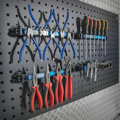 Produktbild von Magnetleiste für Lochwände im 4er Set - 25 cm