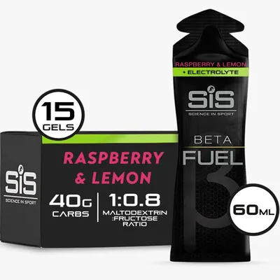 Zdjęcie produktu dla Science in Sport Beta Fuel + Electrolyte Gel Malina i cytryna 15 x 60 ml