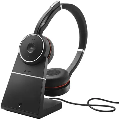 Produktbild von Jabra Evolve 75 UC DUO Bluetooth Headset mit Ladestation Stereo kabellos ANC