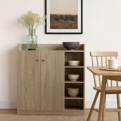 Produktbild von Sideboard mit 8 Regalfächern Sonoma