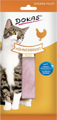 Produktbild von Dokas Hühnerbrust-Filet, Leckerli, Katze, Adult, Huhn, 22 g