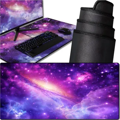 Productafbeelding van EDIBAZZAR | Muismat, 90x40 cm, voor bureau, gamingmat, sterrenhemel