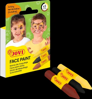 Image de Jovi 175AN Set de peinture pour le visage jaune, marron et noir