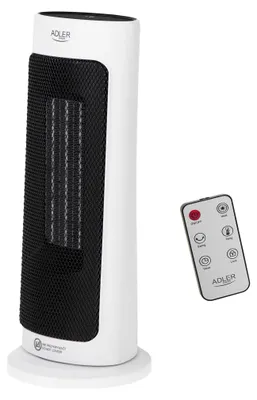 Produktbild von Adler AD 7738 Turm-Heizlüfter mit LED-Anzeige, 2000 W - Weiß