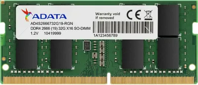Produktbild von SO-DIMM 8 GB DDR4-2666 (schwarz, AD4S26668G19-SGN, Premier Tray)