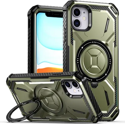 Produktbild von Schutzhülle für iPhone 11 Magnetisches Kickstand Hülle, Kompatibel mit Magsafe Ladegerät Grün