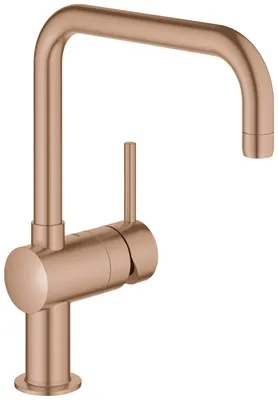 Produktbild von GROHE Minta, Ziehen, Gebürsteter Stahl, Roségold, Hebelgriffe, Einzelbild, 1/2", Type U