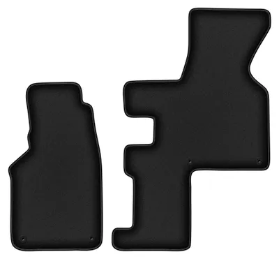 Productafbeelding van Velours automatten voor Volkswagen Transporter T4 1993-2001 – 2-delig, zwart, op maat – Wielganizator DURBAN