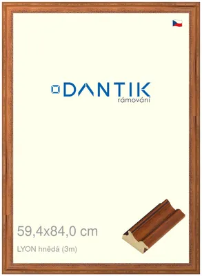 Obrázok produktu pre Rám DANTIK 59,4x84 | LYON hnedý (Plexi Clear)