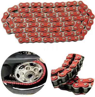 Produktbild von Motorradkette 420/428 - 108 Glieder für Motorräder und Dirt Bikes - Rot