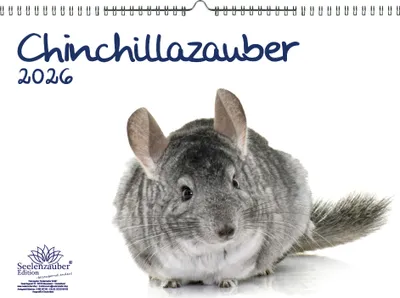Produktbild von Chinchillazauber DIN A3 Kalender für 2026 Chinchilla - Seelenzauber