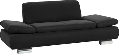 Produktbild von Max Winzer Sofa 2-Sitzer Terrence - Velourstoff schwarz - Maße: 190 x 90 x 76 cm