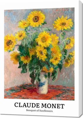 Zdjęcie produktu dla Obraz 70x100cm Design Sunflowers, Monet Vintage do Salonu