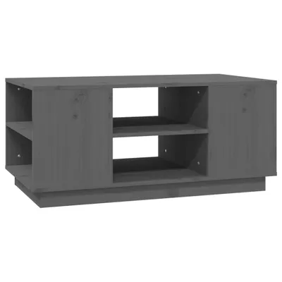 Produktbild von vidaXL Couchtisch Grau 90x49x40,5 cm Massivholz Kiefer