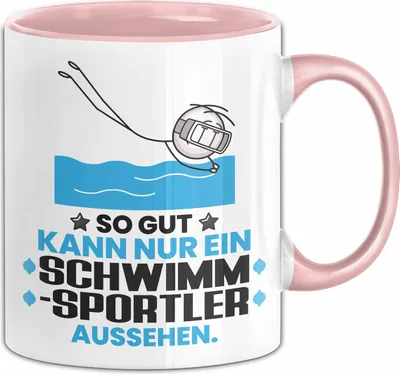 Produktbild von Schwimmsportler Geschenk Tasse So Gut Kann Nur Ein Schwimmsportler Aussehen Geschenkidee Kaffee-Becher (Rosa)