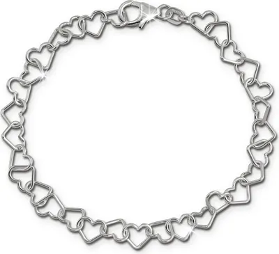 Produktbild von SilberDream 19cm Armband Herzen allergenfrei silber Damen Schmuck D2SDA2529J