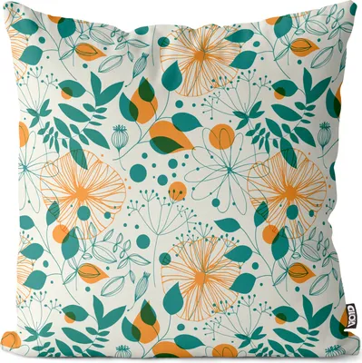 Produktbild von VOID Pflanzen Muster Design Retro Kissenbezug Kissenhülle sofa couch wohnzimmer dekoration wasserfest Outdoor Garten Kissen bezug deko
