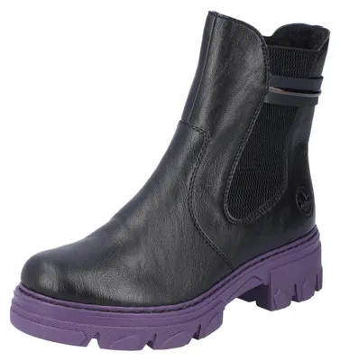 Imagen del producto de Botines forrados para mujer de Rieker, color negro