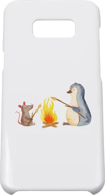 Produktbild von Mr. & Mrs. Panda Samsung Galaxy S8 plus Handyhülle  Pinguin Lagerfeuer - Weiß - Geschenk, Cover, Hülle, Marshmallows, Handy Case, Liebe, Grillen