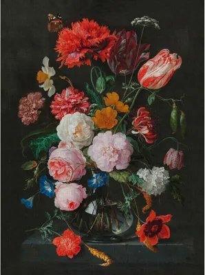 Produktbild von Tadessi Fototapete | Blumen | 2.00 m x 2.70 m | Bunt | Rot | Wandbild | Digitaldruck