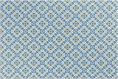 Produktbild von Portugiesische mosaik ornamentale fliesen – Vinylteppich – 150x225 cm – Outdoor Teppich – Terrasse – Wetterfest – Modern