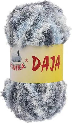 Produktbild von 50g Kuschelgarn Daja Kuschelwolle Chenille-Strickgarn Farbauswahl, Farbe:weiß grau hellblau