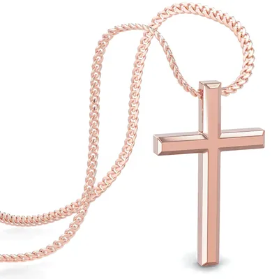 Produktbild von SERASAR Kette Kreuz Damen Halskette Rosegold Frauen mit Anhänger Schmuck