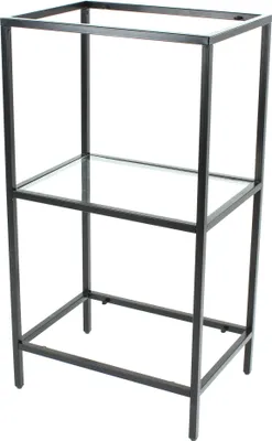 Produktbild von Ablageregal >3022< in Schwarz, Metall - 50x93x36cm (BxHxT)