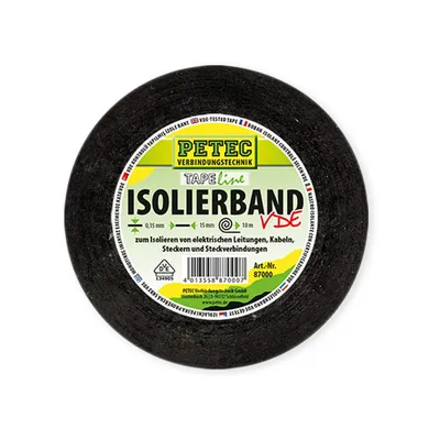 Produktbild von Petec Verbindungstechnik Isolierband schwarz Rolle mit 10 Meter