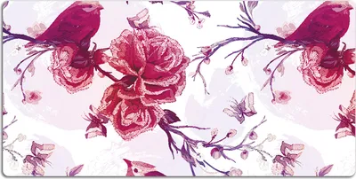Produktbild von Schreibtischmatte Tischunterlage 120x60 cm Mauspad - Lila Vögel