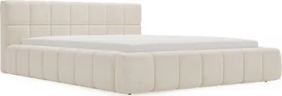 Produktbild von GrainGold Polsterbett Alicante 180x200 cm - Bett 180x200, Polsterbett mit Bettkasten - Doppelbett mit Lattenrost - Beige (Monolith 04)