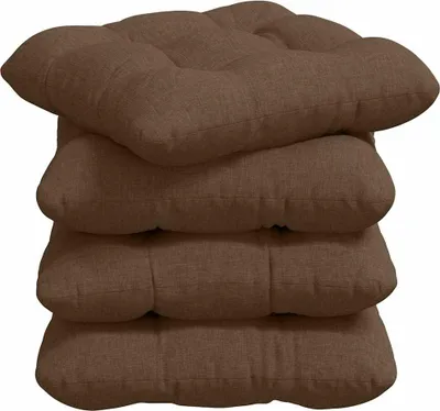 Obrázok produktu pre vidaXL Vankúš na sedenie 4 ks hnedý 40 x 40 x 12 cm látka