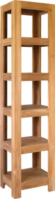Produktbild von Teako Design Regal Husby Teakholz Massiv Wetterfest 210x50x40cm