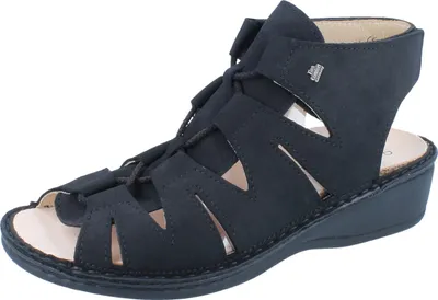 Produktbild von FINN COMFORT Malaga Damen Sandale schwarz Nubukleder - Größe: 40
