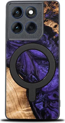 Obrázok produktu pre Drevené puzdro pre Motorola Edge 60 Pro, Bewood Unique Violet pre MagSafe