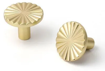 Produktbild von Unyqoos® 5er-Set Möbelknöpfe Gold – Zinklegierung, Ø 30 mm × H 22 mm, 23,25 g – Schrank- & Schubladengriff, einfache Montage