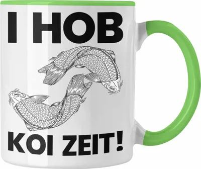 Produktbild von Trendation - I Hob Koi Zeit Fisch Tasse Karpfen Japanischer Fisch Zucht Zierfische (Grün)