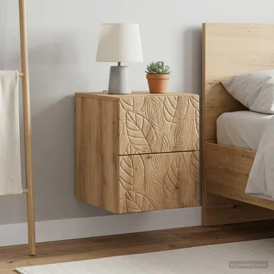 Obrázok produktu pre vidaXL Nástenný nočný stolík, 2 ks, dub Artisan, 34,5 x 33 x 40 cm