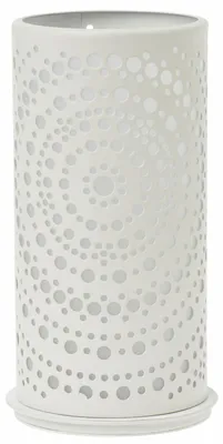 Produktbild von Duni Kerzenhalter Billy weiß aus Metall Look mit LED 140 x 75mm