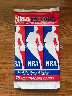 Image de New pack of sachets containing 1990–91 NBA Hoops Jordan S 2 basketball cards