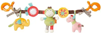 Produktbild von Kinderwagenkette Safari – Mobile-Kette mit Anhänger-Figuren zum flexiblen Aufhängen an Kinderwagen, Babyschale, Bettchen, Wiege & Spielbogen