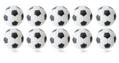 Obrázok produktu pre Loptičky na stolný futbal Charlsten čierna/biela - 10 kusov v sade