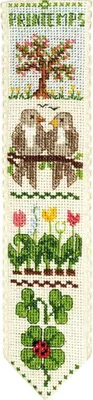 Produktbild von Le Bonheur des Dames Lesezeichen Kreuzstich Stickpackung  "Frühling", Zählmuster, 5x20cm