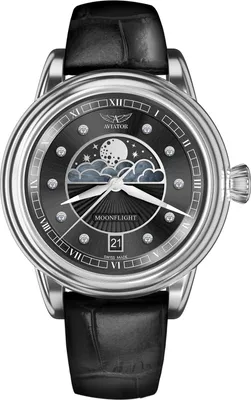 Produktbild von Aviator Damenuhr Aviator Douglas Moonflight Black Diamonds Limited Edition Ladies' Aviator-V.1.33.0.381.4