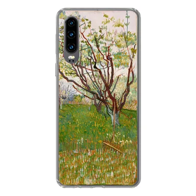 Produktbild von MuchoWow® Handyhülle Schutzhülle Hülle für Huawei P30 Blühender Obstgarten - Vincent van Gogh Silikon Softcase Handy Hülle - Kartenbesitzer